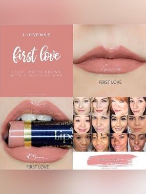 LipSense First Love Liquid Lip Color - Matte Neutral Brown with Pink